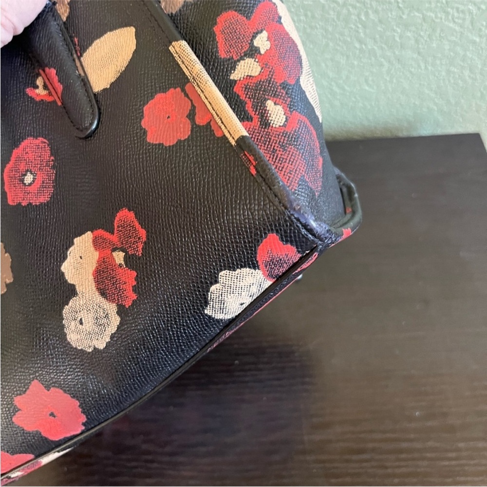 Coach Crosby Black Floral Bag - Picture 8 of 10